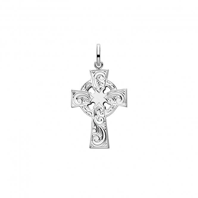 Silver Solid Cross H Engraved G61049EAcotis Silver JewelleryTH - G61049E