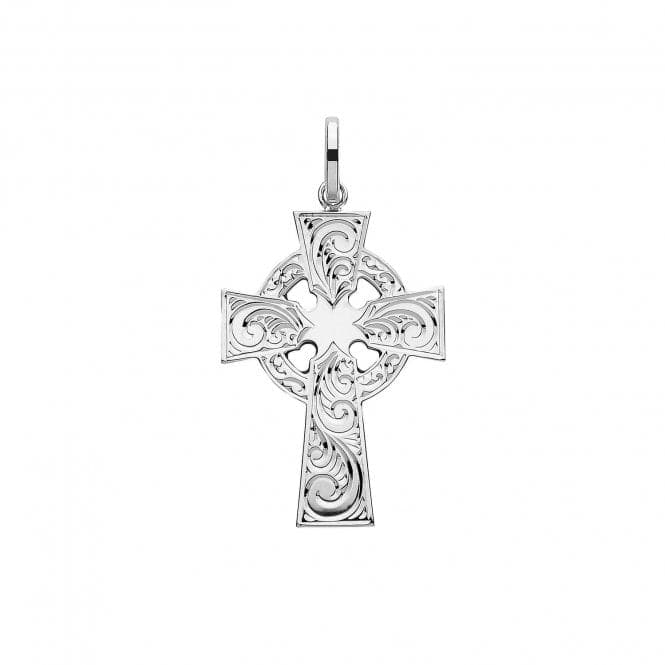 Silver Solid Cross H Engraved G61050EAcotis Silver JewelleryTH - G61050E