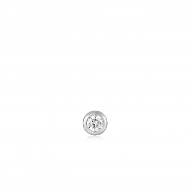 Silver Sparkle Bezel Barbell Single Earring E035 - 06HAnia HaieE035 - 06H