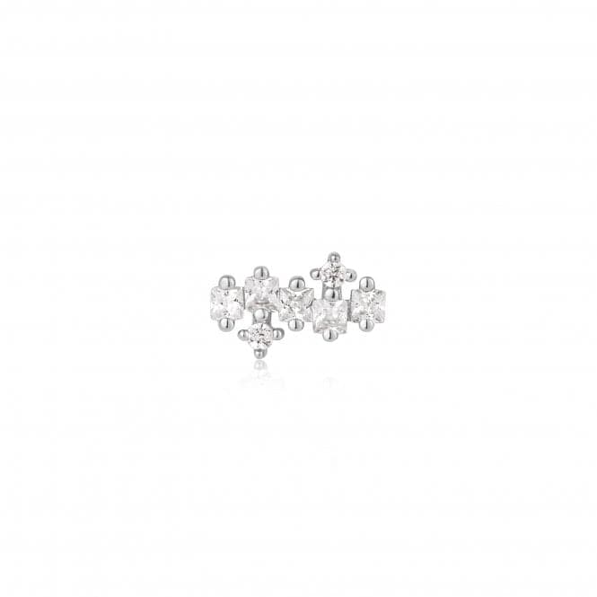 Silver Sparkle Cluster Climber Barbell Single Earring E047 - 12HAnia HaieE047 - 12H