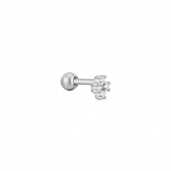 Silver Sparkle Cross Barbell Single Earring E047 - 13HAnia HaieE047 - 13H