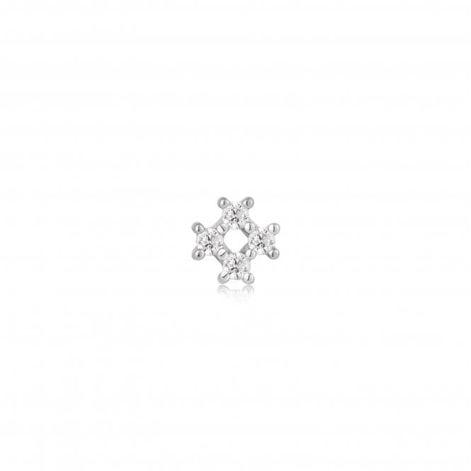 Silver Sparkle Cross Barbell Single Earring E047 - 13HAnia HaieE047 - 13H
