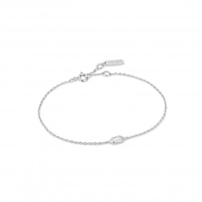 Silver Sparkle Emblem Chain Bracelet B041 - 02H - WAnia HaieB041 - 02H - W