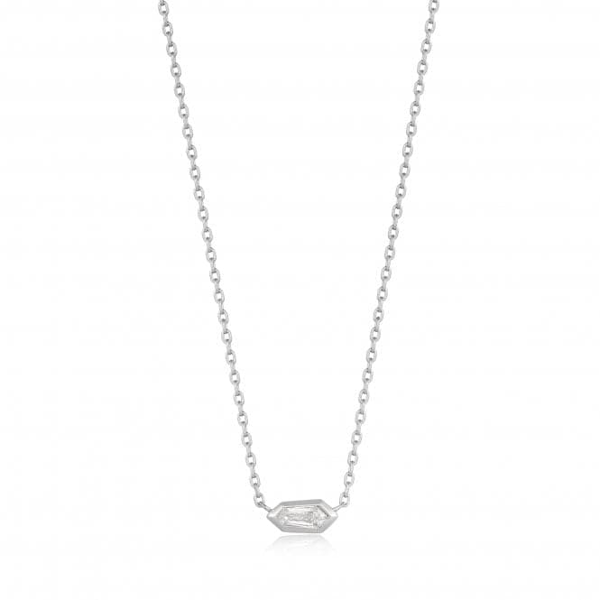 Silver Sparkle Emblem Chain Necklace N041 - 01H - WAnia HaieN041 - 01H - W