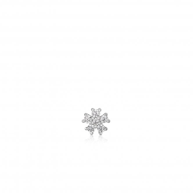 Silver Sparkle Flower Barbell Single Earring E035 - 10HAnia HaieE035 - 10H