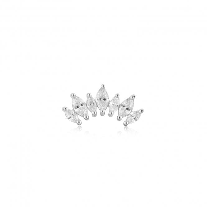 Silver Sparkle Marquise Climber Barbell Single Earring E047 - 08HAnia HaieE047 - 08H