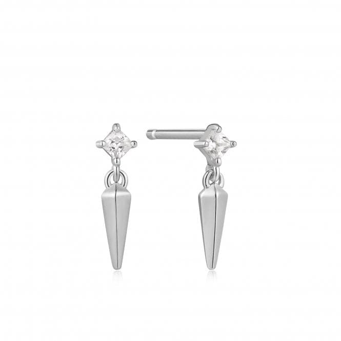 Silver Sparkle Spike Stud Earrings E041 - 03H - WAnia HaieE041 - 03H - W