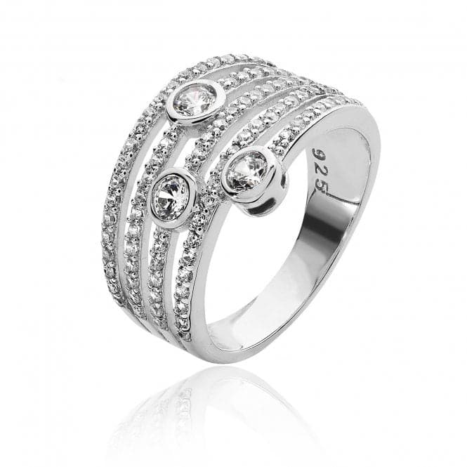 Silver Spiral Effect Micro Set Cubic Zirconia Ring SRG0073CZSilver & CoSRG0073CZ/J