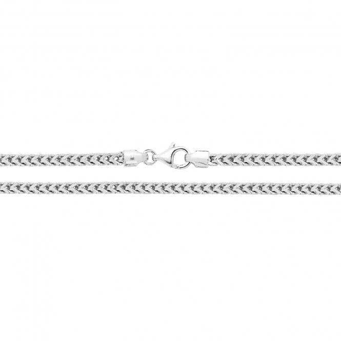 Silver Square rhodium Franco Chain G1321Acotis Silver JewelleryG1321/08