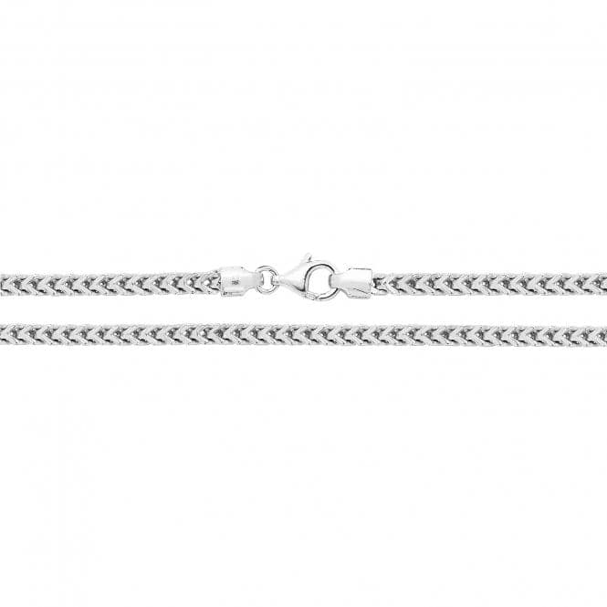 Silver Square rhodium Franco Chain G1322Acotis Silver JewelleryG1322/08