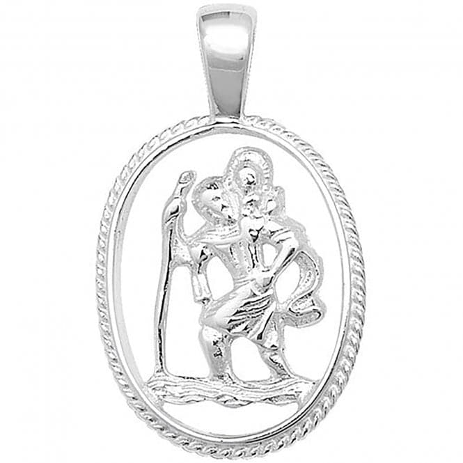Silver St Christopher Cut Out Pendant G6787Acotis Silver JewelleryTH - G6787