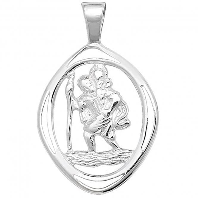 Silver St Christopher Cut Out Pendant G6788Acotis Silver JewelleryTH - G6788