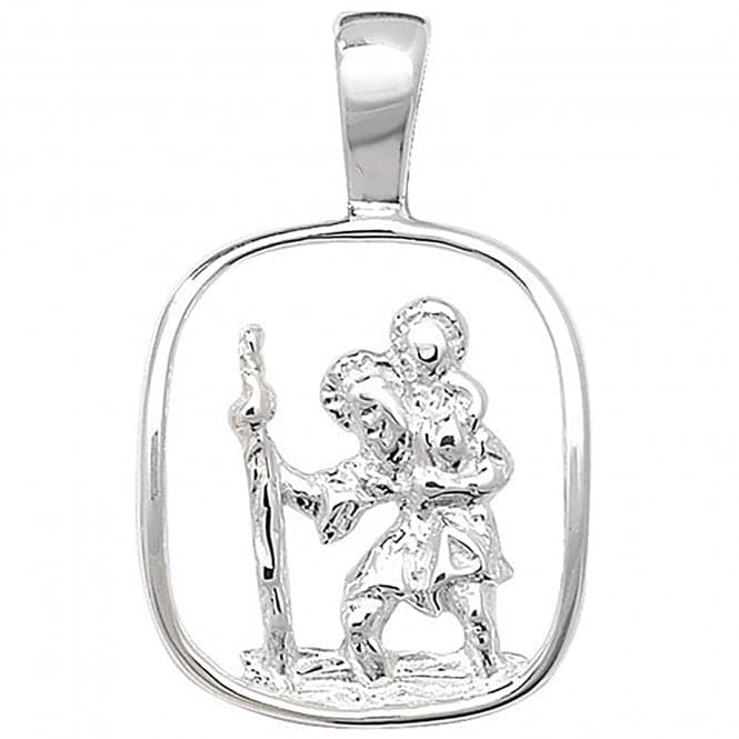 Silver St Christopher Cut Out Pendant G6789Acotis Silver JewelleryTH - G6789