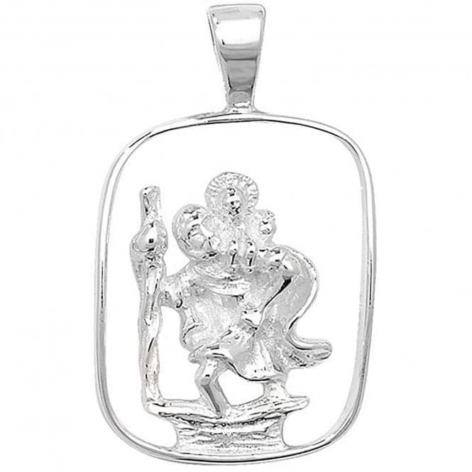 Silver St Christopher Cut Out Pendant G6790Acotis Silver JewelleryTH - G6790