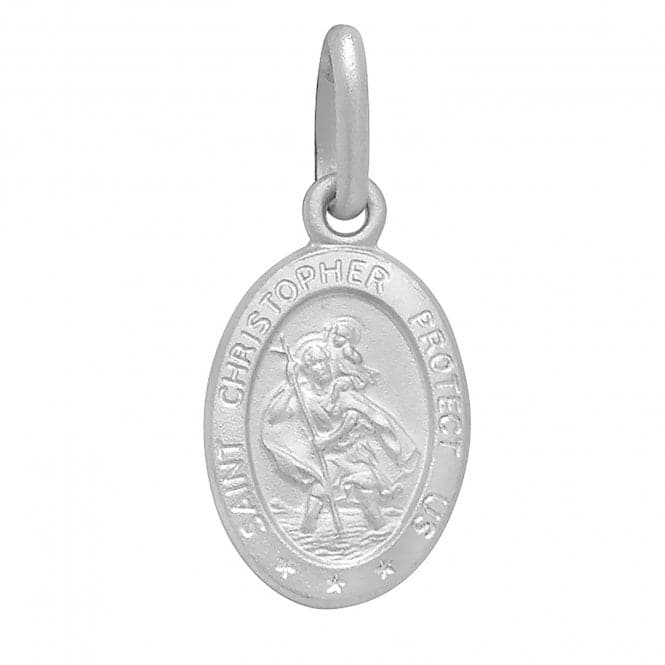 Silver St Christopher Oval Pendant G6287Acotis Silver JewelleryTH - G6287