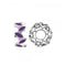 Silver Stacking Wheel with Purple Enamel LeavesStorywheelsS427PUR