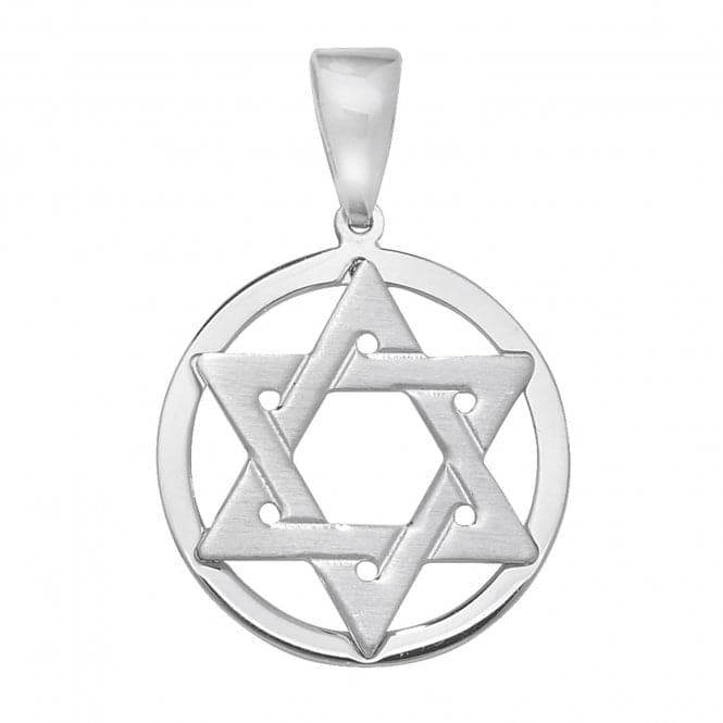 Silver Star Of David In A Circle G6937Acotis Silver JewelleryTH - G6937