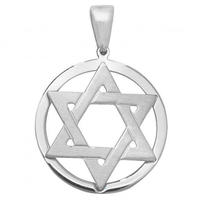 Silver Star Of David In A Circle G6938Acotis Silver JewelleryTH - G6938