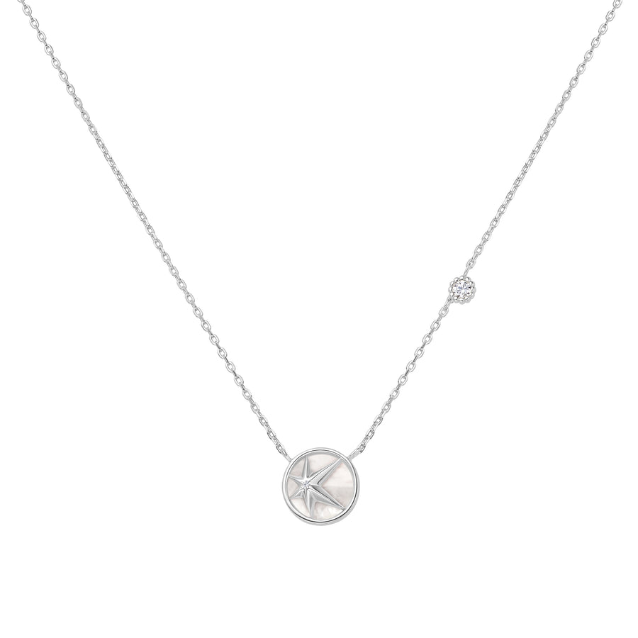 Silver Starry Mother of Pearl Necklace N065 - 05HAnia HaieN065 - 05H