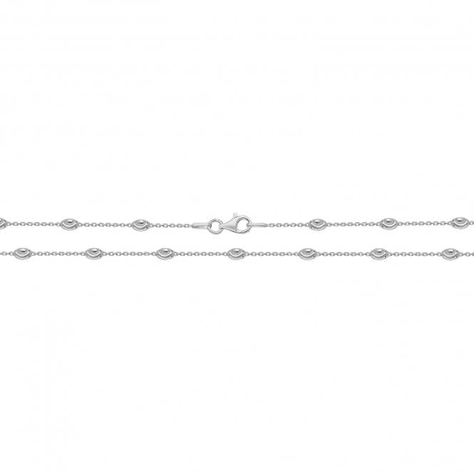 Silver Station Oval Moon Chain G1291Acotis Silver JewelleryG1291/07