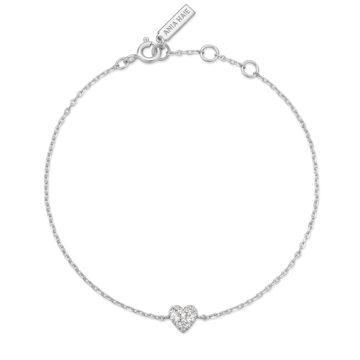 Silver Sweetheart Pavé Bracelet B064 - 01HAnia HaieB064 - 01H