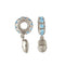 Silver & Swiss Blue Topaz Baby Shoe Dangle Charm S104SWStorywheelsS104SW
