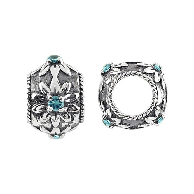 Silver & Swiss Blue Topaz Blossom Charm S439SWStorywheelsS439SW