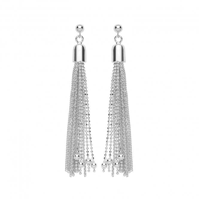 Silver Tassle Earrings Drops G51238Acotis Silver JewelleryTH - G51238