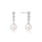Silver Tennis Beaded Stone Pearl Drop Stud Earrings E065 - 03HAnia HaieE065 - 03H