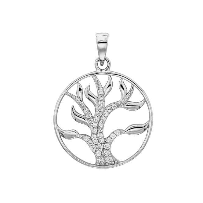 Silver Tree Of Life Zirconia Pendant G61014Acotis Silver JewelleryTH - G61014