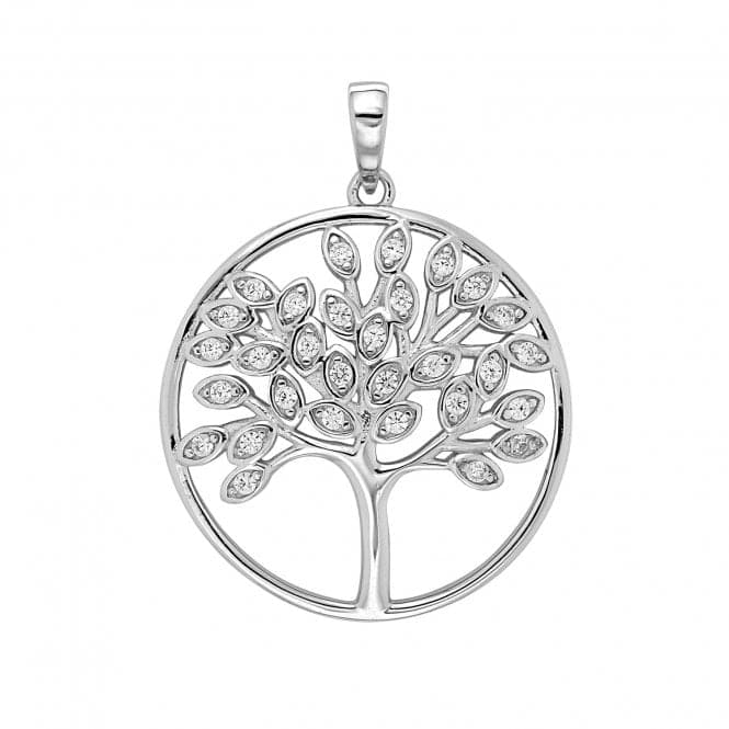 Silver Tree Of Life Zirconia Pendant G61016Acotis Silver JewelleryTH - G61016