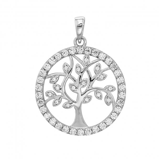 Silver Tree Of Life Zirconia Pendant G61017Acotis Silver JewelleryTH - G61017