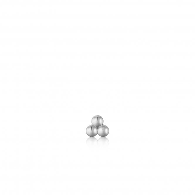 Silver Triple Ball Barbell Single Earring E035 - 03HAnia HaieE035 - 03H