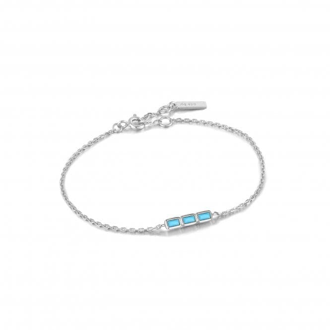 Silver Turquoise Bar Bracelet B033 - 01HAnia HaieB033 - 01H
