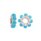 Silver & Turquoise Stones Wheel Charm S105TQStorywheelsS105TQ