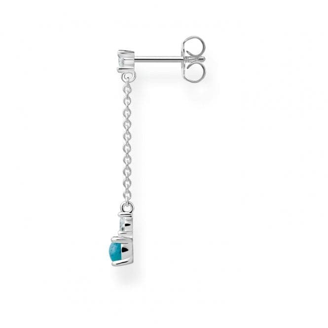 Silver Turquoise Zirconia Single Earring H2180 - 405 - 17Thomas Sabo Charm Club CharmingH2180 - 405 - 17