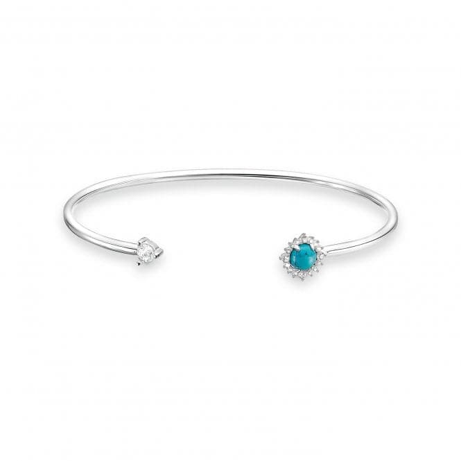 Silver Turquoise Zirconia Turquoise Bangle AR107 - 405 - 17Thomas Sabo Charm Club CharmingAR107 - 405 - 17 - L15,5