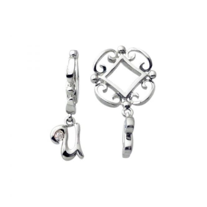 Silver U Initial Dangle Charm S220DStorywheelsS220D