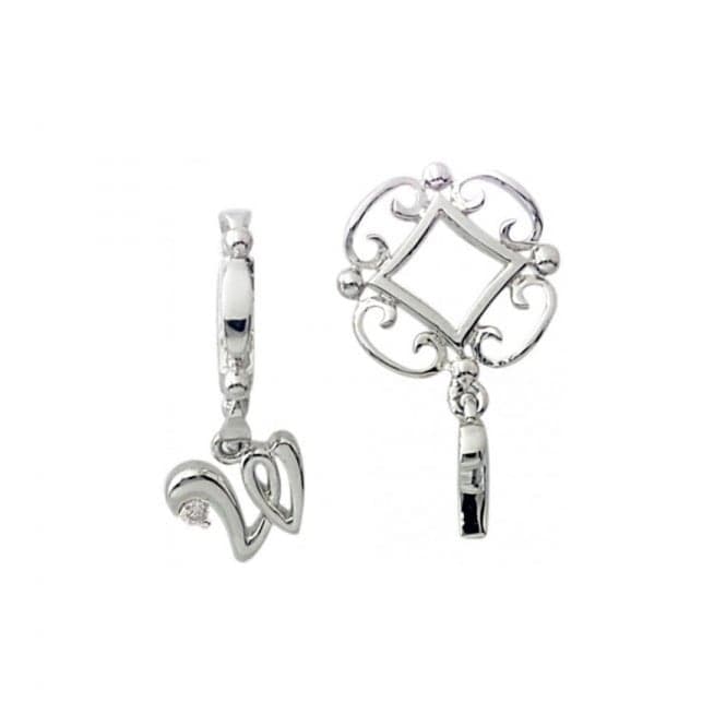 Silver W Initial Dangle Charm S222DStorywheelsS222D