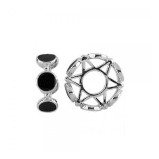 Silver Wheel with Black Enamel Diamonds S420BLKStorywheelsS420BLK