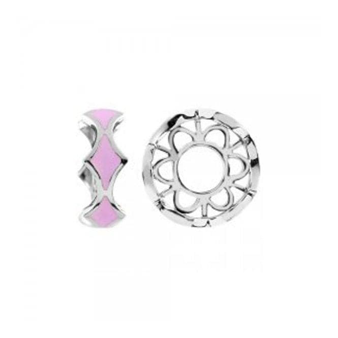 Silver Wheel with Pink Enamel Diamonds S420PNKStorywheelsS420PNK