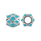 Silver Wheel with Turquoise EnamelStorywheelsS408TQ