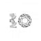 Silver Wheel with White Enamel LeavesStorywheelsS427WHT
