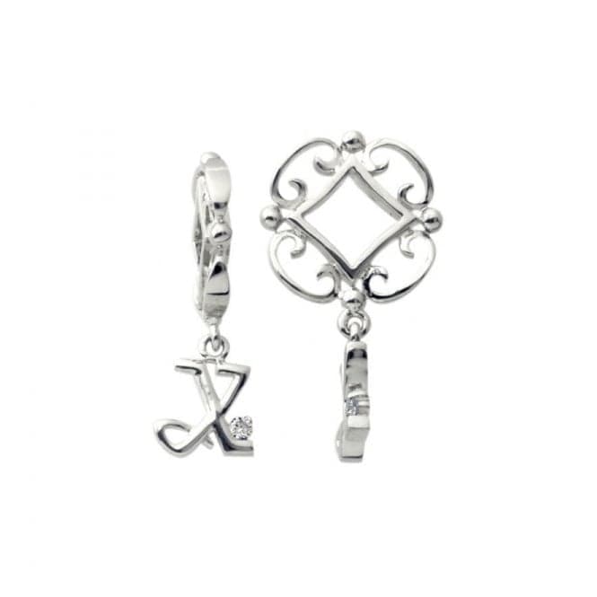 Silver X Initial Dangle Charm S223DStorywheelsS223D