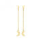 Silver Yel Gold Plated Drop Earrings G51225GPAcotis Silver JewelleryTH - G51225GP