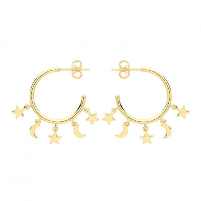 Silver Yel Gold Plated Earrings G51224GPAcotis Silver JewelleryTH - G51224GP