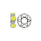 Silver & Yellow Enamel Circle Stacking Wheel Charm S421YELStorywheelsS421YEL