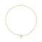 Silver Yellow Gold Plated Circle Link T - Bar Necklace G3400GPAcotis Silver JewelleryTH - G3400GP