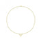 Silver Yellow Gold Plated Heart Clasp Bead Necklace G3404GPAcotis Silver JewelleryTH - G3404GP