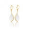 Silver Yellow Gold Plated Mother of Pearl Cubic Zirconia Earrings SEG0088YSilver & CoSEG0088Y